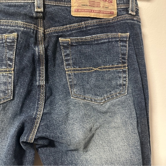 Y2K Express Precision Fit Stretch Low Slung Flare Jeans Medium Wash Size 5/6 S - Picture 13 of 15